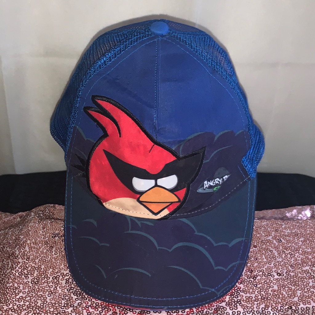 Angry Birds Space Blue Baseball Cap With Red Angry Bird Youth One Size Unisex